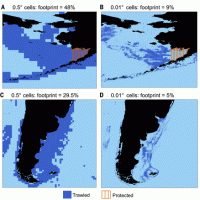 Effect of grid resolution on the perception of fishing footprint.
