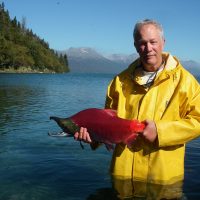 Tom Quinn with Sockeye Salmon