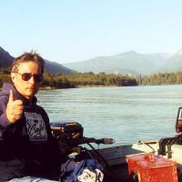 Jeff at the Squamish River, British Columbia, 1996.