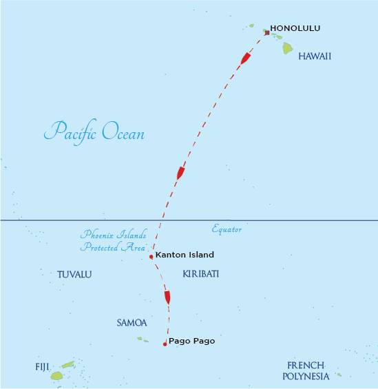 Cruise track of the SSV Robert C. Seamans