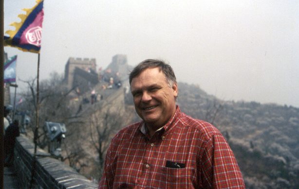 At the Great Wall of China in 1999 