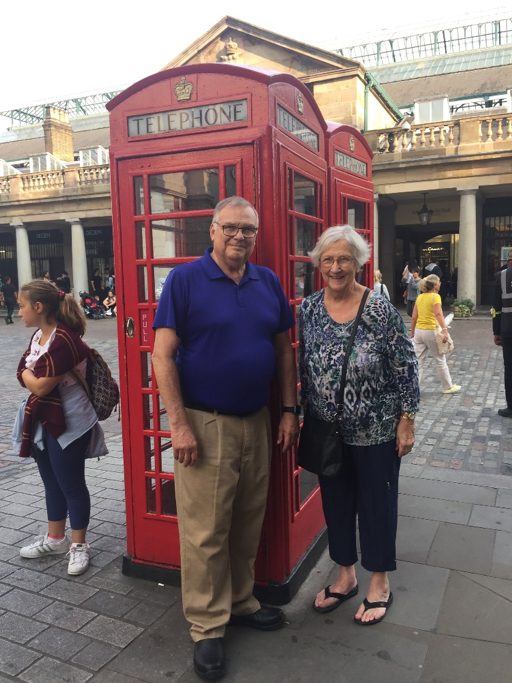 Bob and Carolan in London, fall of 2018