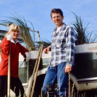 Jenny Hampel and Ron Thim at Gog-li-hi-te wetland project in Tacoma in the mod-1980s.