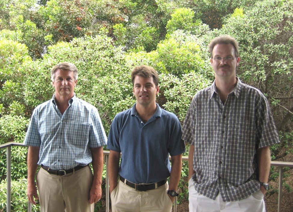 Left to right: IATTC Tuna-Billfish Group’s Chief Scientist Rick Deriso; stock assessment scientists Alex da Silva and Mark Maunder, 2007.