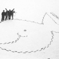 SAFS was a place to make life-long friendship: Billy Ernst, Juan Valero, Jody Brauner-Lando (PhD, 2004) and Ivonne Ortiz (MS, 2002; PhD, 2007) on the SAFS front lawn after my first snow day in Seattle. I took this picture from the window of our office in the Hilborn Lab at the 3rd floor of the School (circa 2003).
