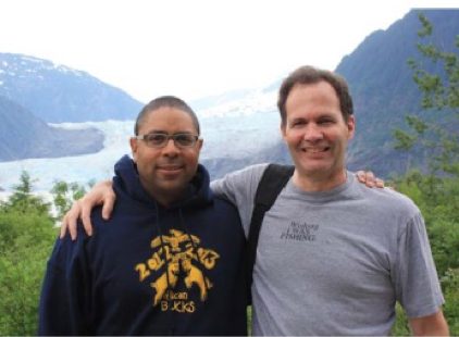 With fellow SAFS grad Jamal Moss (MS, 2001; PhD, 2006) in Alaska