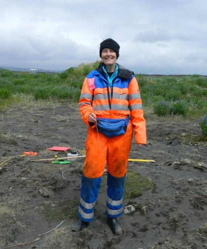 My summer office in southern Iceland, where I study native insect herbivores on Nootka lupine (background), an invasive plant spreading throughout Iceland