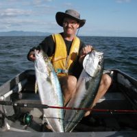 Mark with the results of his recreational fishing efforts.