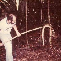 Jim Karr with a snake in 1978