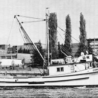 Archive image of the R/V Commando as it passes through the Montlake Cut